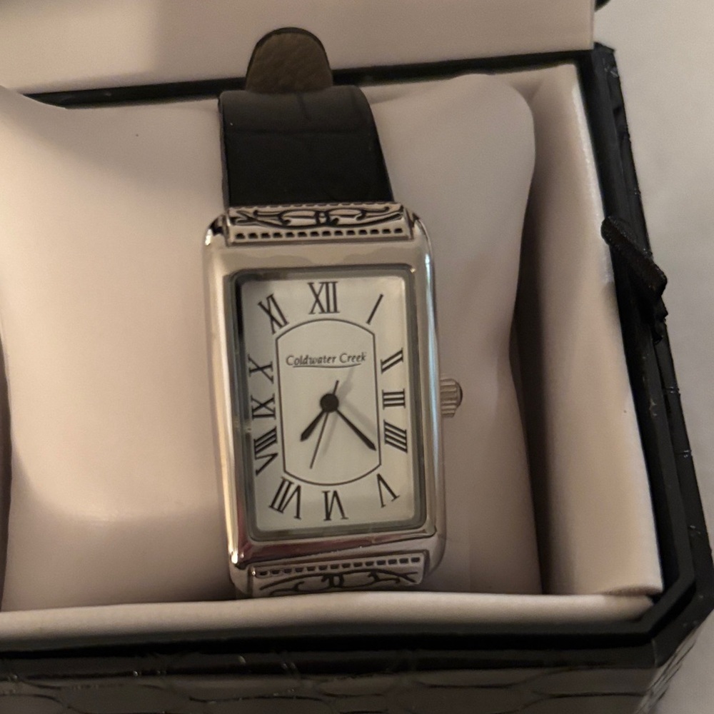 Coldwater Creek Rectangular Silver Watch NWT - image 3